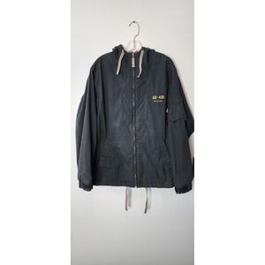 Vtg American Eagle Outfitters AE 431 Mens Jacket Hooded Full Zip Black XS